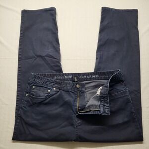 Prana Bridger Jeans 38/31 Slim Straight Blue Organic Cotton Outdoor Academia